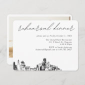 ヒューストン結婚のリハエレガントーサルディナー エンクロージャーカード (正面/裏面)