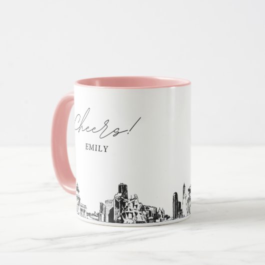 ヒューストン結婚ズパーソナライズされたコーヒーマグ マグカップ (正面左)