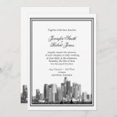 ヒューストン行先の結婚式招待状 招待状 (正面/裏面)