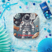 ヒューストン誕生日だ！宇宙飛行士紙プレート ペーパープレート (パーティー)