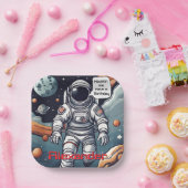 ヒューストン誕生日だ！宇宙飛行士紙プレート ペーパープレート (パーティー)