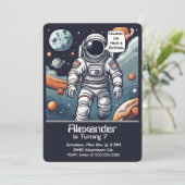 ヒューストン誕生日だ！宇宙飛行士誕生日 招待状 (スタンド正面)