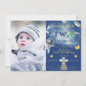 ヒューストン2歳の宇宙宇宙飛行士 招待状 (正面)