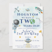 ヒューストン2歳の宇宙宇宙飛行士 招待状 (正面)