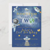 ヒューストン2歳の宇宙宇宙飛行士 招待状 (正面)