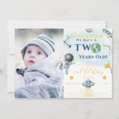 ヒューストン2歳の宇宙宇宙飛行士 招待状 (正面)