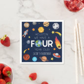 ヒューストン4歳4歳の誕生日パーティー スタンダードカクテルナプキン (インサイチュ)