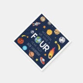 ヒューストン4歳4歳の誕生日パーティー スタンダードカクテルナプキン (角)