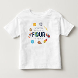 ヒューストン4歳4歳の誕生日パーティー トドラーTシャツ