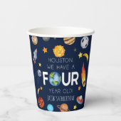 ヒューストン4歳4歳の誕生日パーティー 紙コップ (裏面)
