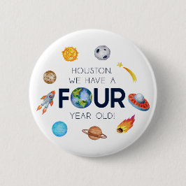 ヒューストン4歳4歳の誕生日パーティー 缶バッジ