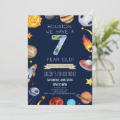 ヒューストン7歳の7歳の誕生日パーティー 招待状 (スタンド正面)