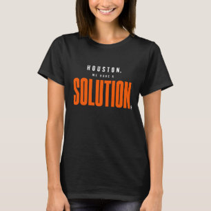 ヒューストン・ウィ・ヘブ・ア・ソリューション サッカー オレンジ Tシャツ