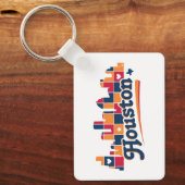 ヒューストン・スカイライン・パッチワークテキサス州 キーホルダー (正面)