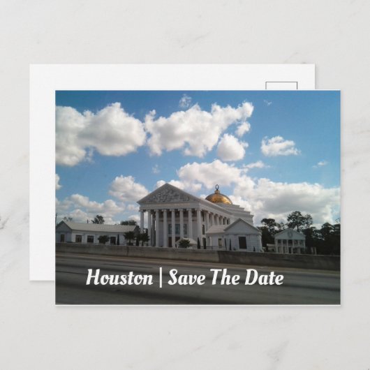 ヒューストン|セーブ・ザ・デート案内はがき 案内ポストカード (正面/裏面)