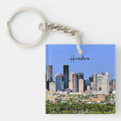 ヒューストン、テキサス州の風光明媚な街並み写真 キーホルダー (正面)