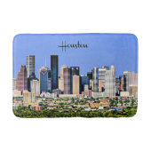 ヒューストン、テキサス州の風光明媚な街並み写真 バスマット (正面)