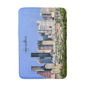 ヒューストン、テキサス州の風光明媚な街並み写真 バスマット (正面縦)