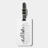 ヒューストン、テキサス州スカイラインラゲージタグ ラゲッジタグ (正面縦)