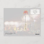 ヒューストン、テキサス州スカイライン花火 ポストカード (裏面)