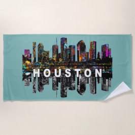 ヒューストン，テキサス州落書き ビーチタオル