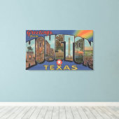 ヒューストン，テキサス州 – ラージレターシーン キャンバスプリント (インサイチュ (ウッドフロア))