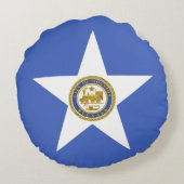 ヒューストン(テキサス州)市旗 ラウンドクッション (裏面)