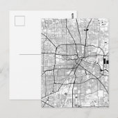 ヒューストン テキサス 地図 ポストカード (正面/裏面)