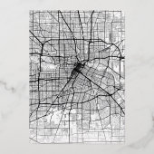 ヒューストン・ラブロケーター |結婚式の日付の保存 箔招待状 (裏面)