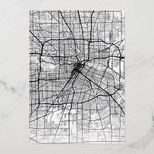 ヒューストン・ラブロケーター |結婚式の日付の保存 箔招待状 (裏面)