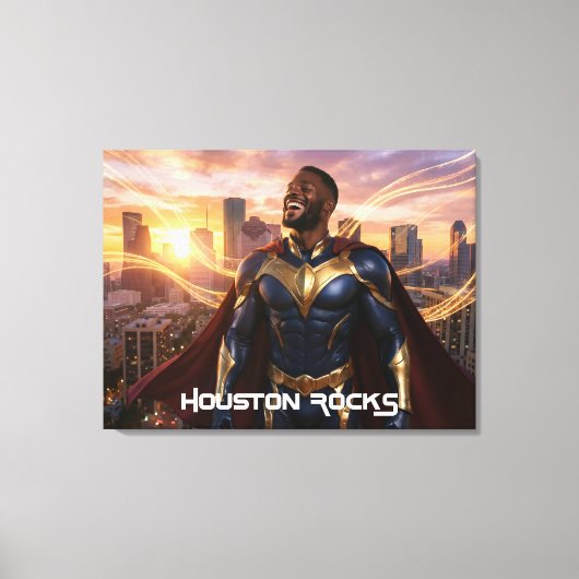 ヒューストン ロックズ - テキサス キャンバスプリント (正面)