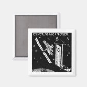 ヒューストン、問題がある マグネット (正面/裏面)