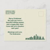 ヒューストン， TXスカイラインクリスマスホリデーポストカード シーズンポストカード (裏面)
