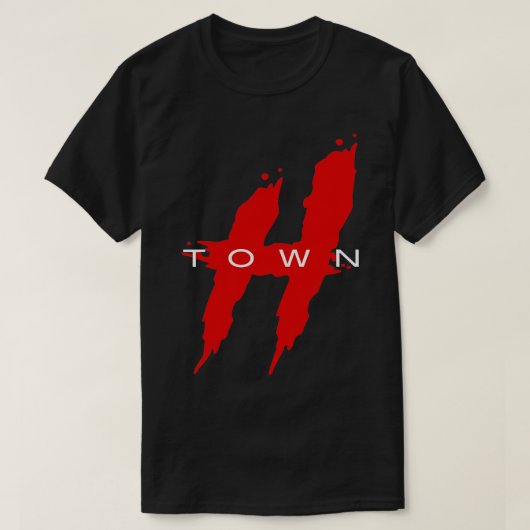 ヒューストンHTownハッスルタウンザHヒューストンテキサス州 Tシャツ (デザイン正面)