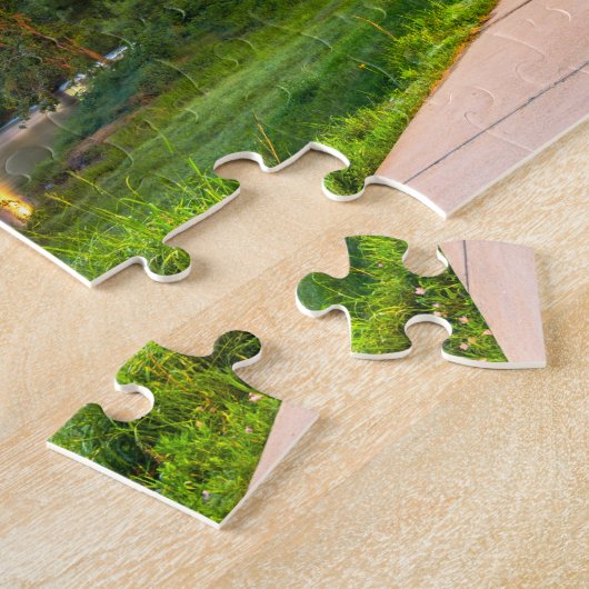 ヒューストンTXバケーションダウンタウンヒューストンナイトライフCit ジグソーパズル (側面)