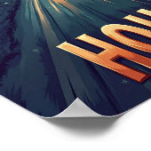 ヒューストンUSAヴィンテージイラストレーション旅行 ポスター (角)