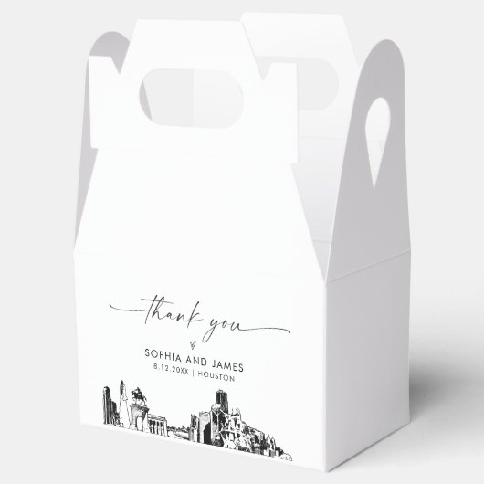 ヒュースト結婚ンのパーソナライズされた好意ボックス フェイバーボックス (オープン)