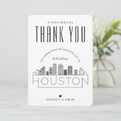 ヒュースト結婚ン |ありがとう+フォトカード カード (スタンド正面)