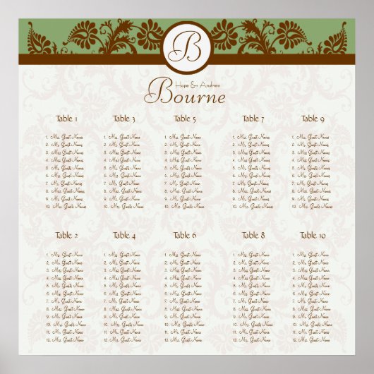 ヒュース自然フローラビクトリアンダマスクの座席表 ポスター (正面)