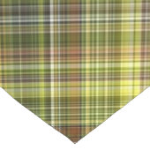 ヒュース自然ラストとオリーブプレイド ショートテーブルランナー (コーナー)