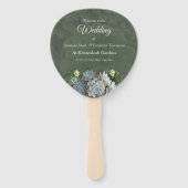 ヒュース・ブルースの淡い色の多肉株 ハンドファン (正面)