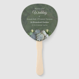 ヒュース・ブルースの淡い色の多肉株 ハンドファン