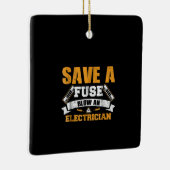 ヒューズを節約して電気屋さんにギフトを贈ろう セラミックオーナメント (右)