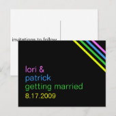 ヒューズカスタム日付の保存招待状 案内ポストカード (正面/裏面)