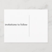 ヒューズカスタム日付の保存招待状 案内ポストカード (裏面)