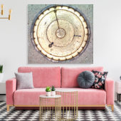 ヒューズ付き最初の春駆動クロック、ビュー キャンバスプリント (インサイチュ (リビング))