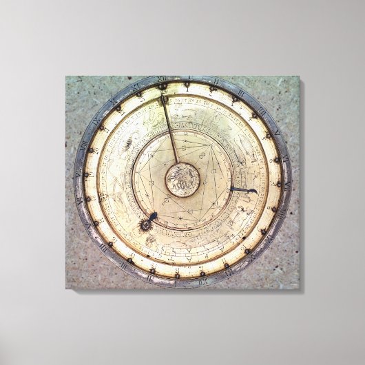 ヒューズ付き最初の春駆動クロック、ビュー キャンバスプリント (正面)