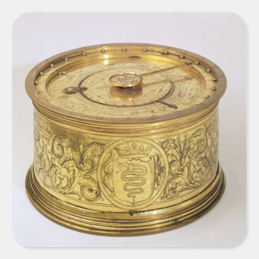 ヒューズ付き最初の春駆動クロック, 1525 スクエアシール (正面)