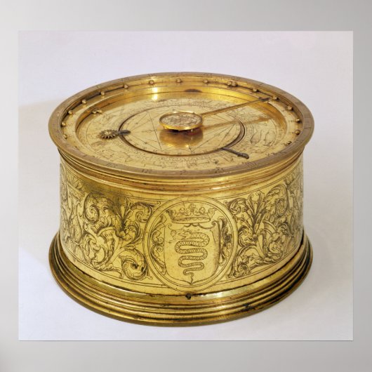 ヒューズ付き最初の春駆動クロック, 1525 ポスター (正面)