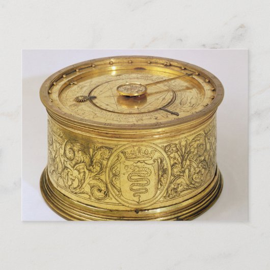 ヒューズ付き最初の春駆動クロック, 1525 ポストカード (正面)